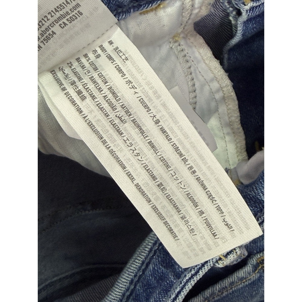 Hollister Jeans Womens 00 Blue Dad Medium Wash Diamond Ultra High Rise Relaxed - Picture 8 of 9